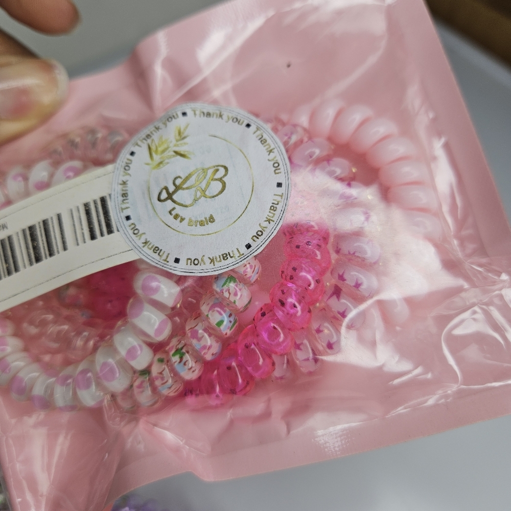 Elastic hair ties floral pattern ponytail holders for workout vacation&everyday - Picture 4 of 12